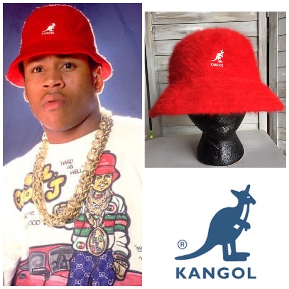 red kangol hat